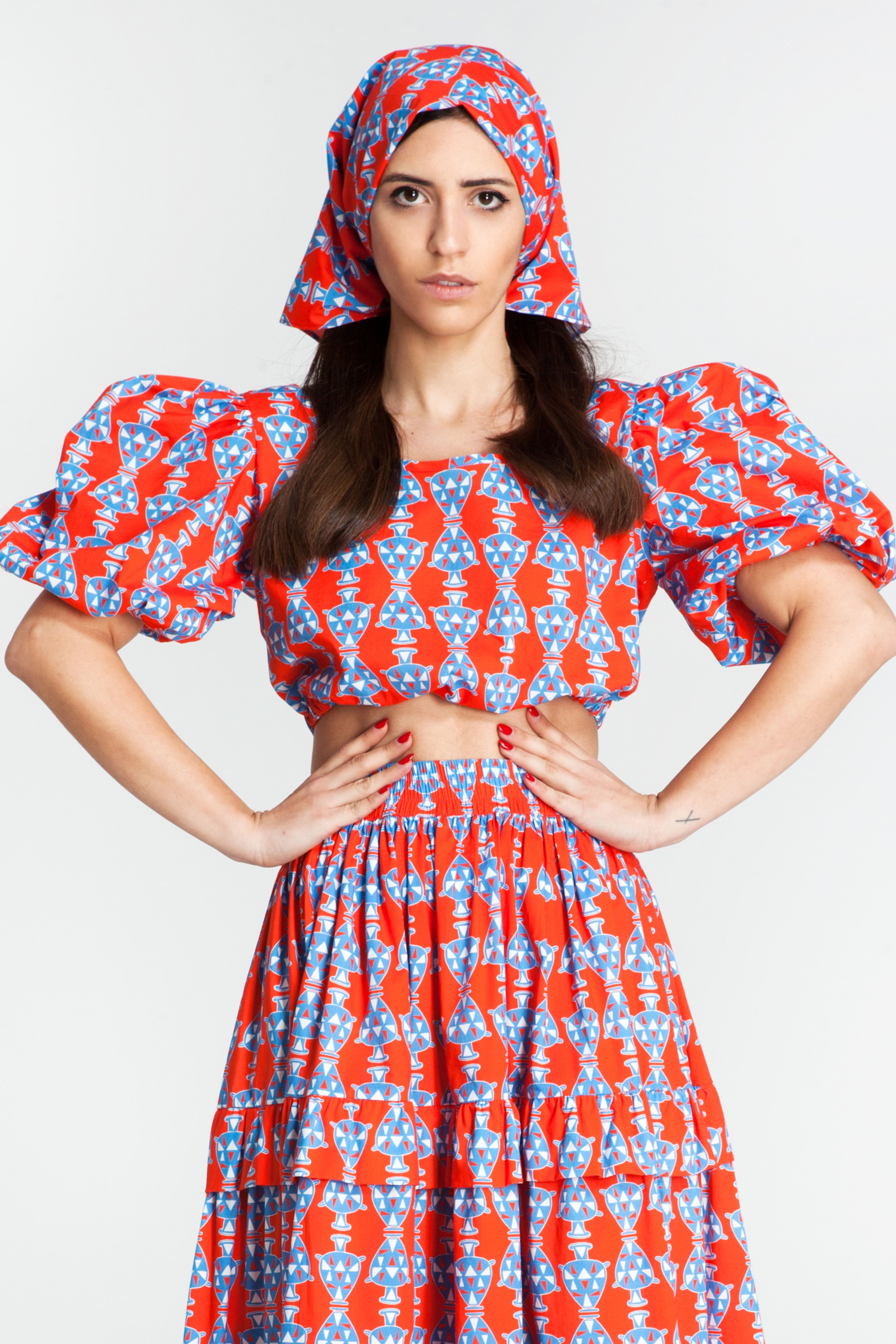 SKYPHOS Crop Top (AMFOREAS RED)