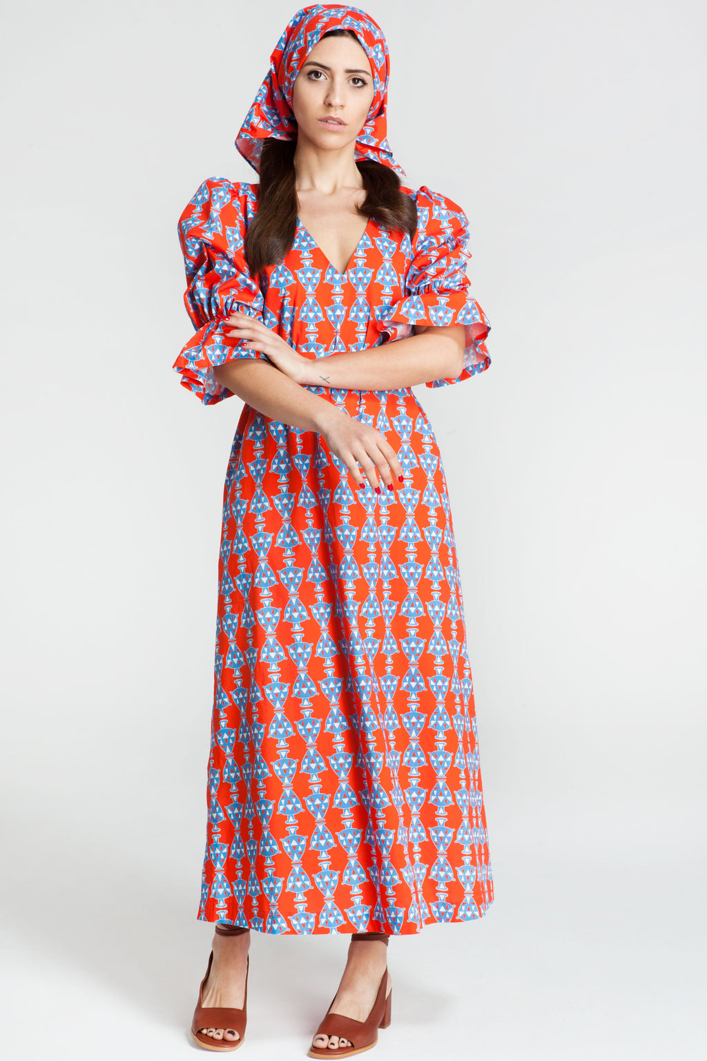 STAMNOS Dress (AMFOREAS RED)