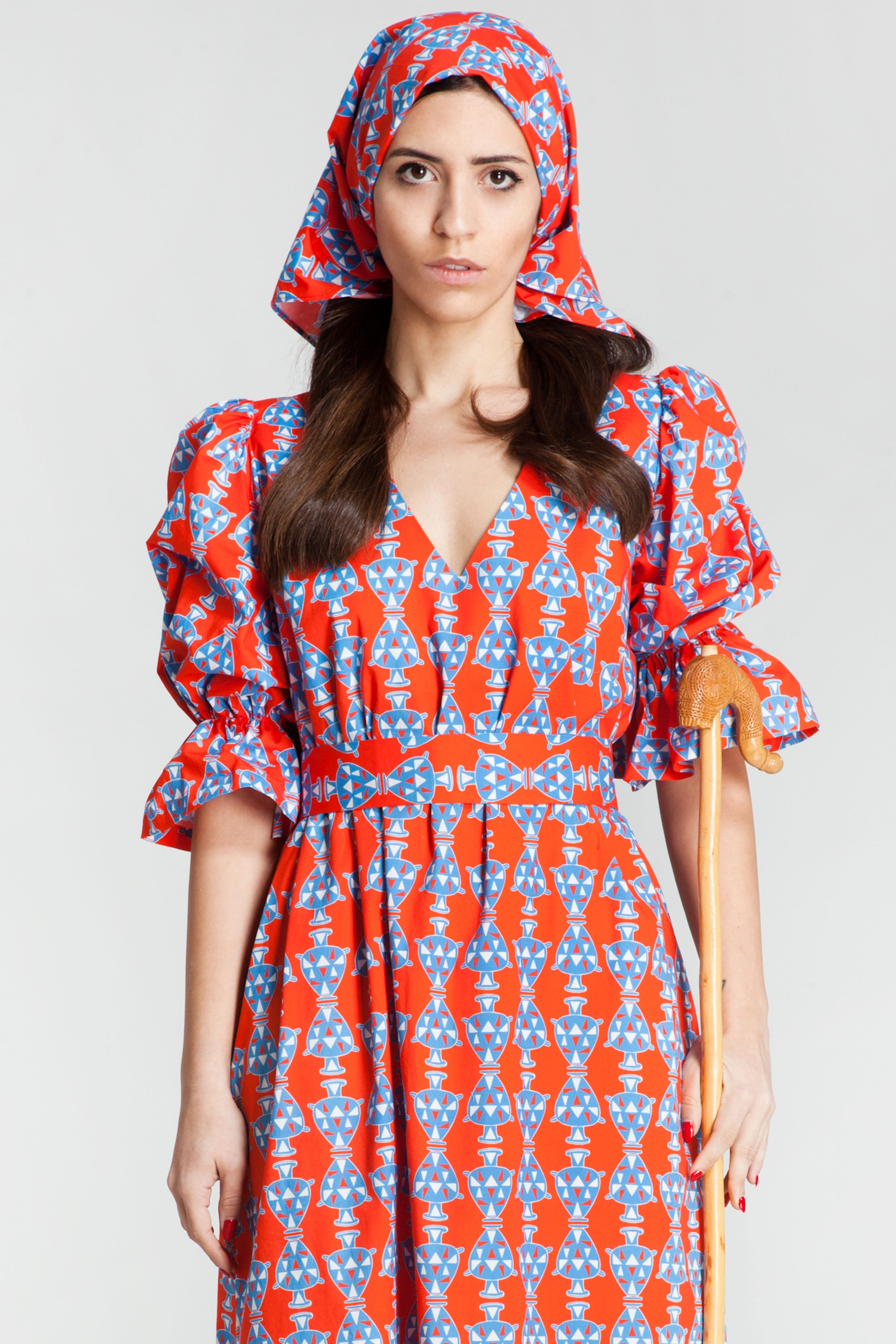 STAMNOS Dress (AMFOREAS RED)