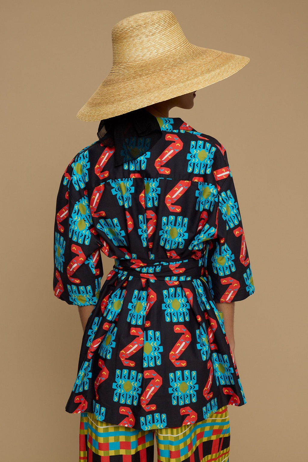 SHIRT KOUFONISI (NAXOS CUSHION MULTI BLACK PRINT)
