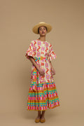 MAXI DRESS NAXOS (NAXOS CUSHION MULTI BEIGE PRINT)
