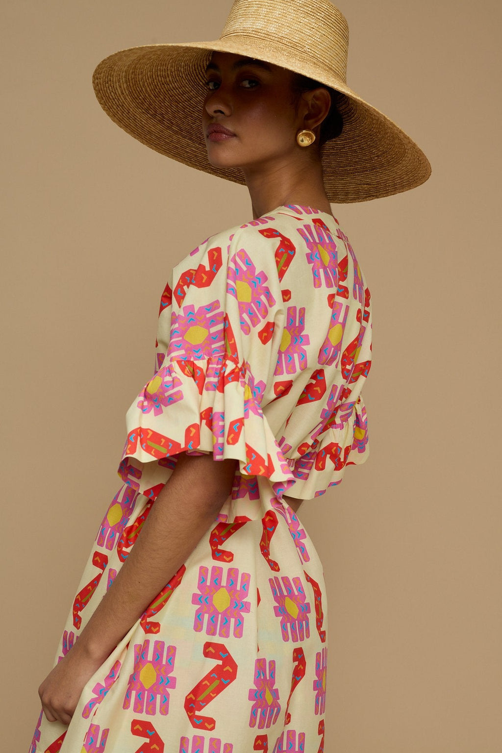 KIMONO FOLEGANDROS (NAXOS CUSHION MULTI BEIGE PRINT)