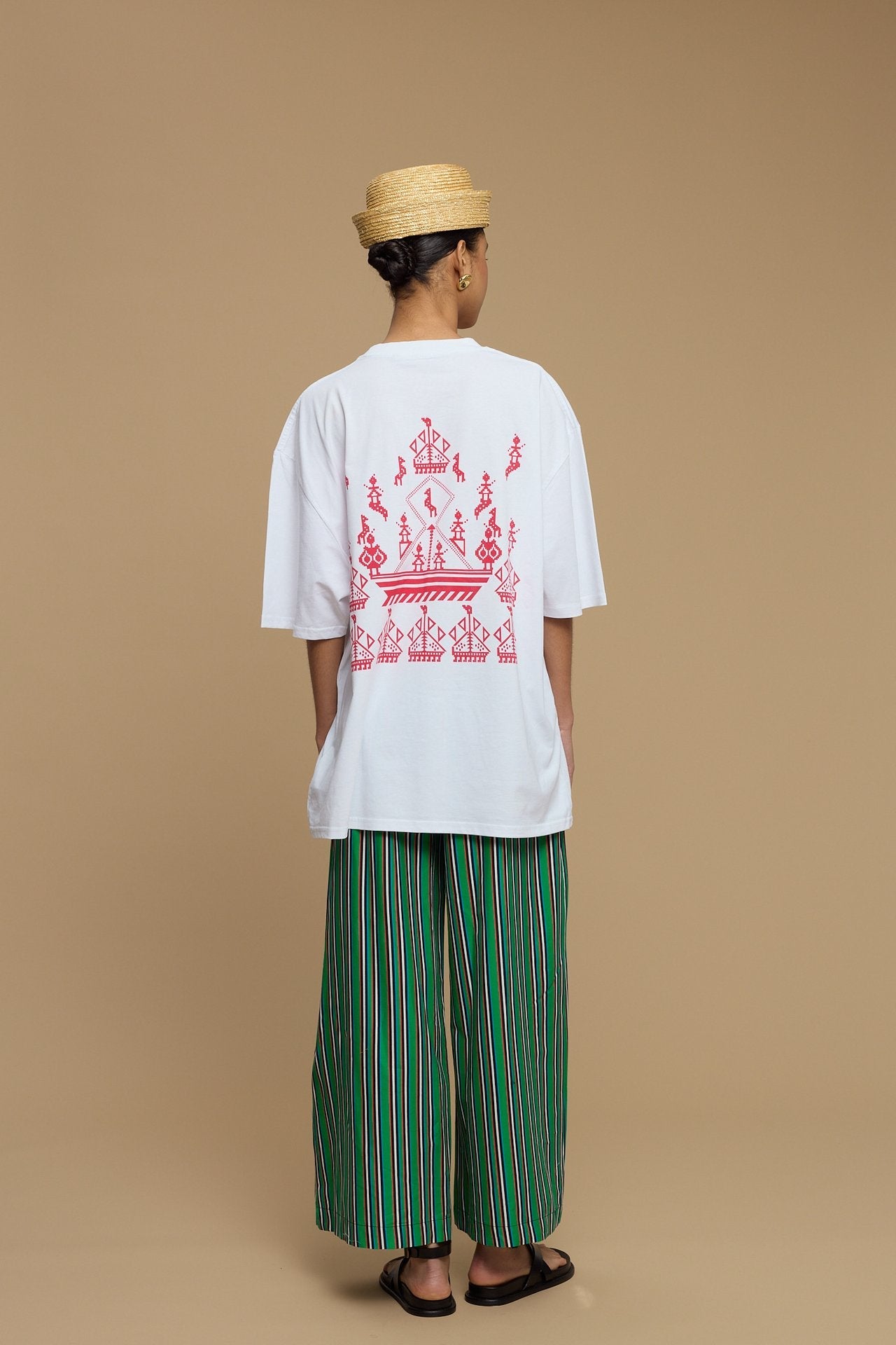 PANTS KOUFONISI (STRIPES BLACK/GREEN/RED)