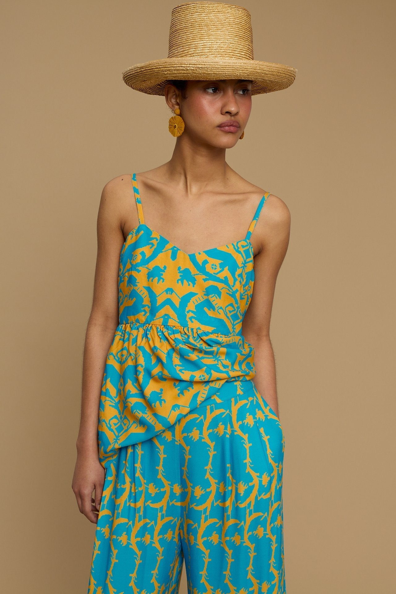 PANTS AMORGOS (CYCLADES ORANGE/BLUE PRINT)