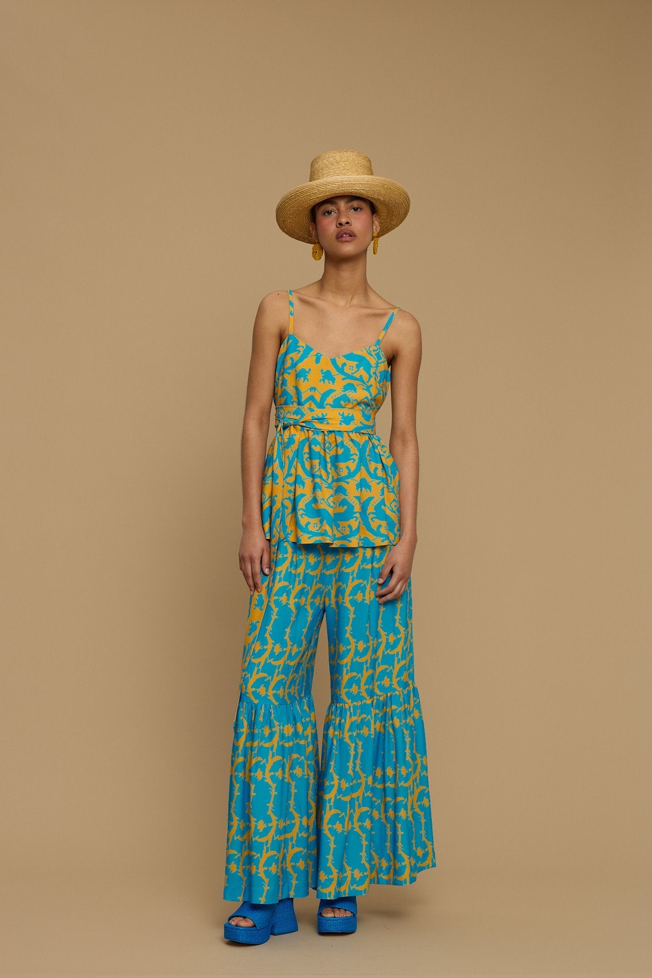 PANTS AMORGOS (CYCLADES ORANGE/BLUE PRINT)