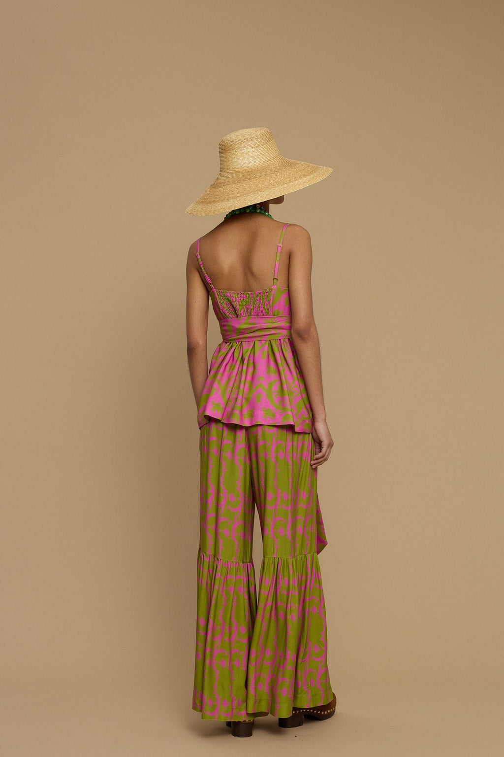 TOP DONOUSA (CYCLADES GREEN/PINK PRINT)