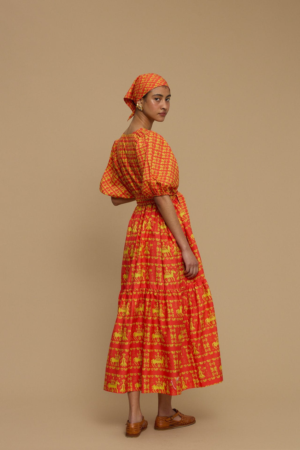 MAXI DRESS SANTORINI (ANAFI RED PRINT)