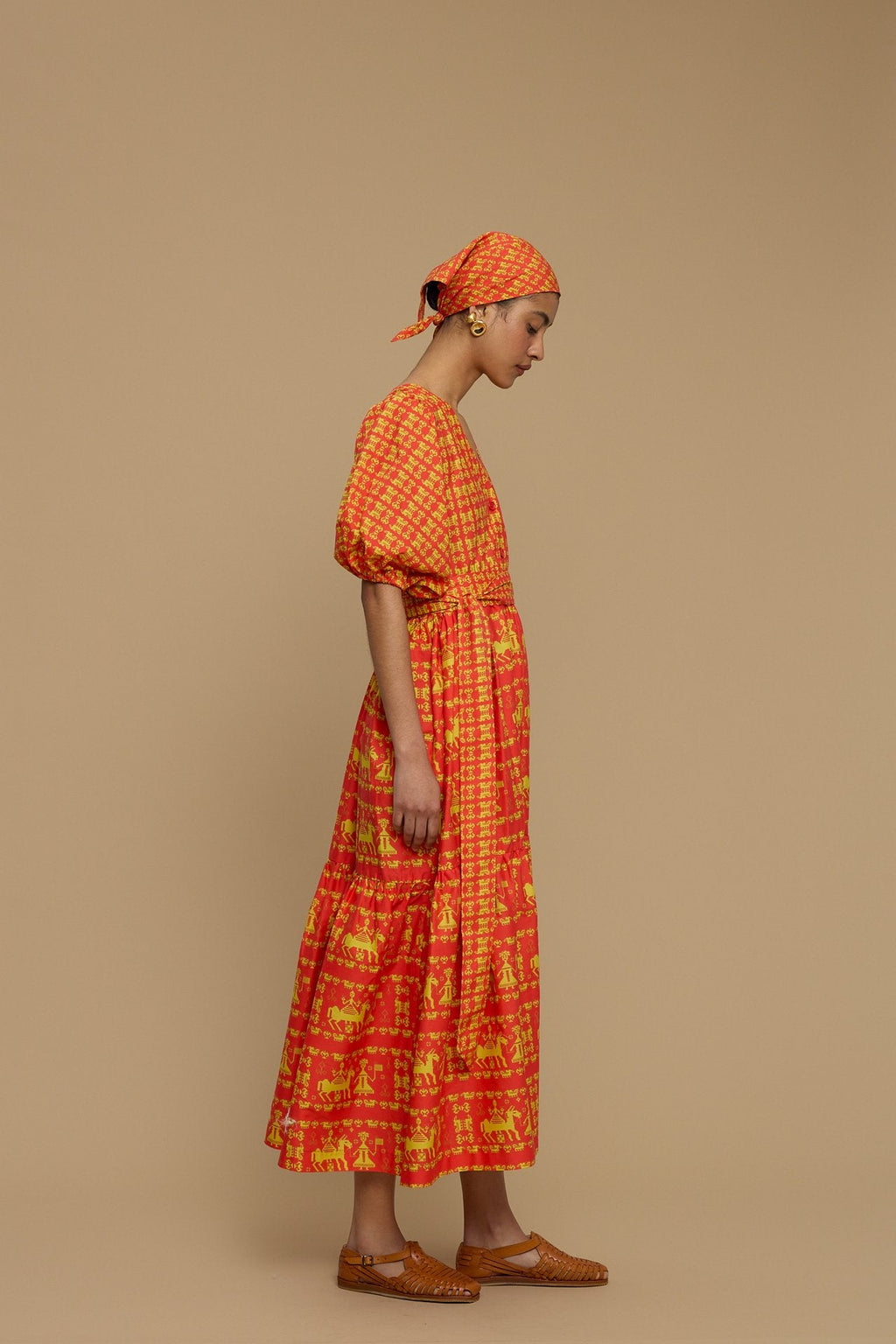 MAXI DRESS SANTORINI (ANAFI RED PRINT)