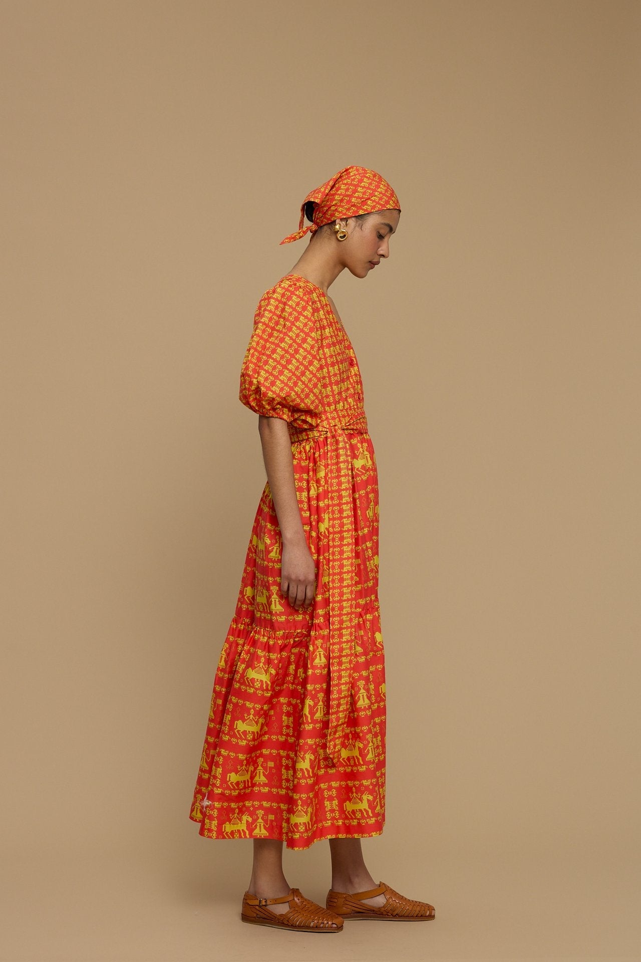 MAXI DRESS SANTORINI (ANAFI RED PRINT)