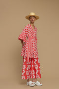 PANTS KOUFONISI (NAXOS CUSHION RED & WHITE PRINT)