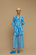 PANTS KOUFONISI (NAXOS CUSHION BLUE & WHITE PRINT)