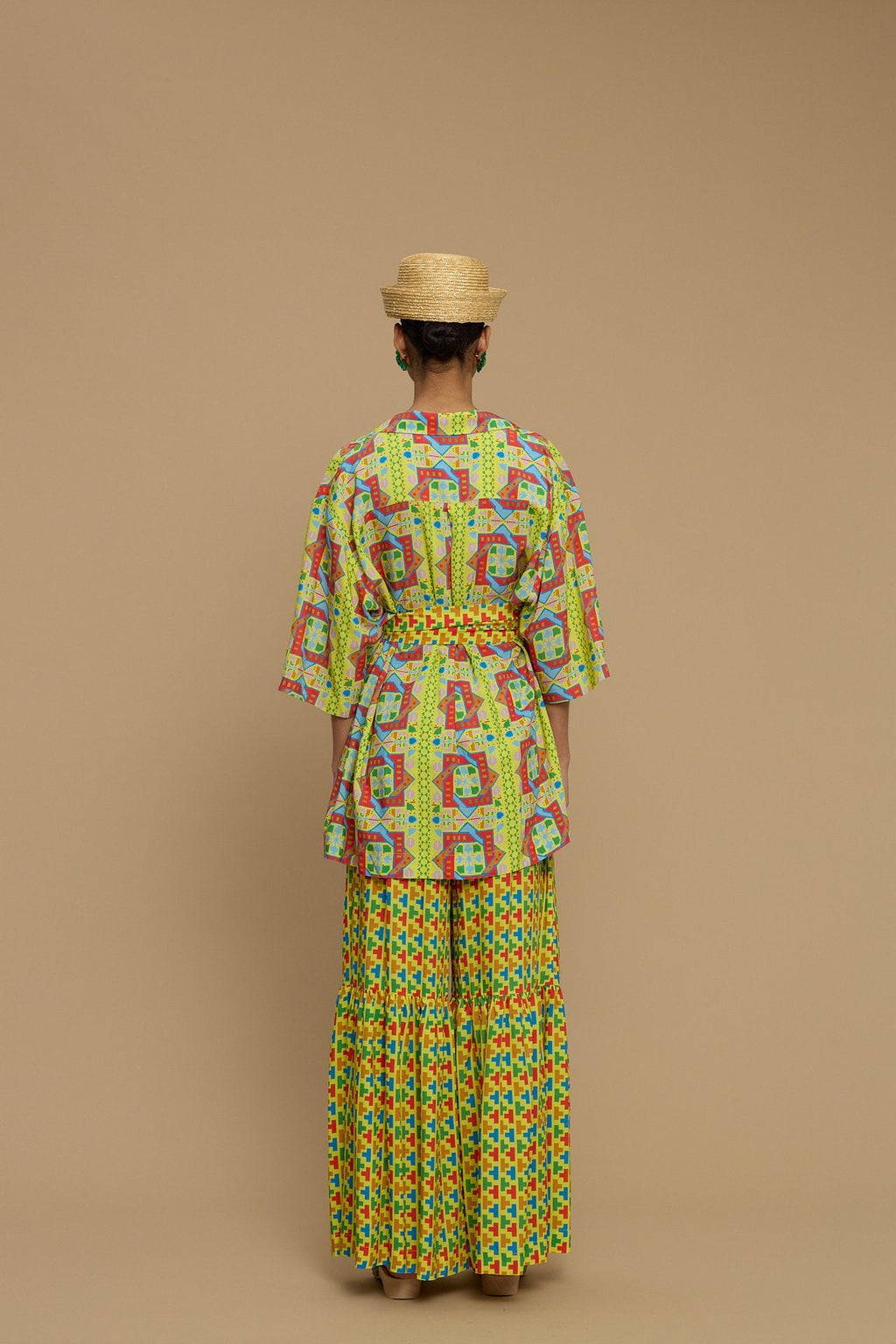 SHIRT KOUFONISI (AMORGOS RECTANGULAR YELLOW PRINT)