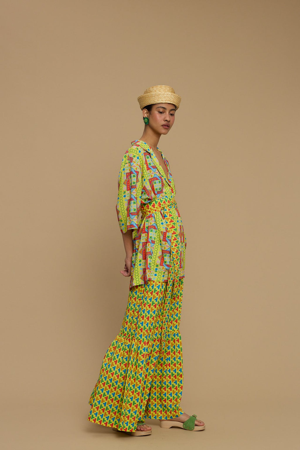 PANTS AMORGOS (AMORGOS RECTANGULAR YELLOW PRINT)