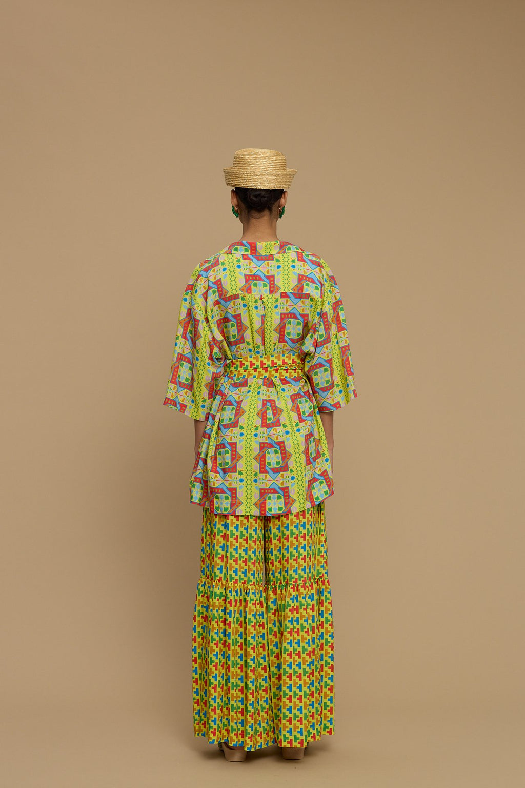 PANTS AMORGOS (AMORGOS RECTANGULAR YELLOW PRINT)