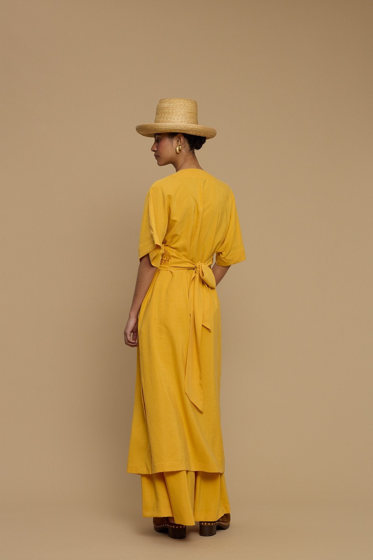KIMONO MAXI HERAKLEIA (MUSTARD)