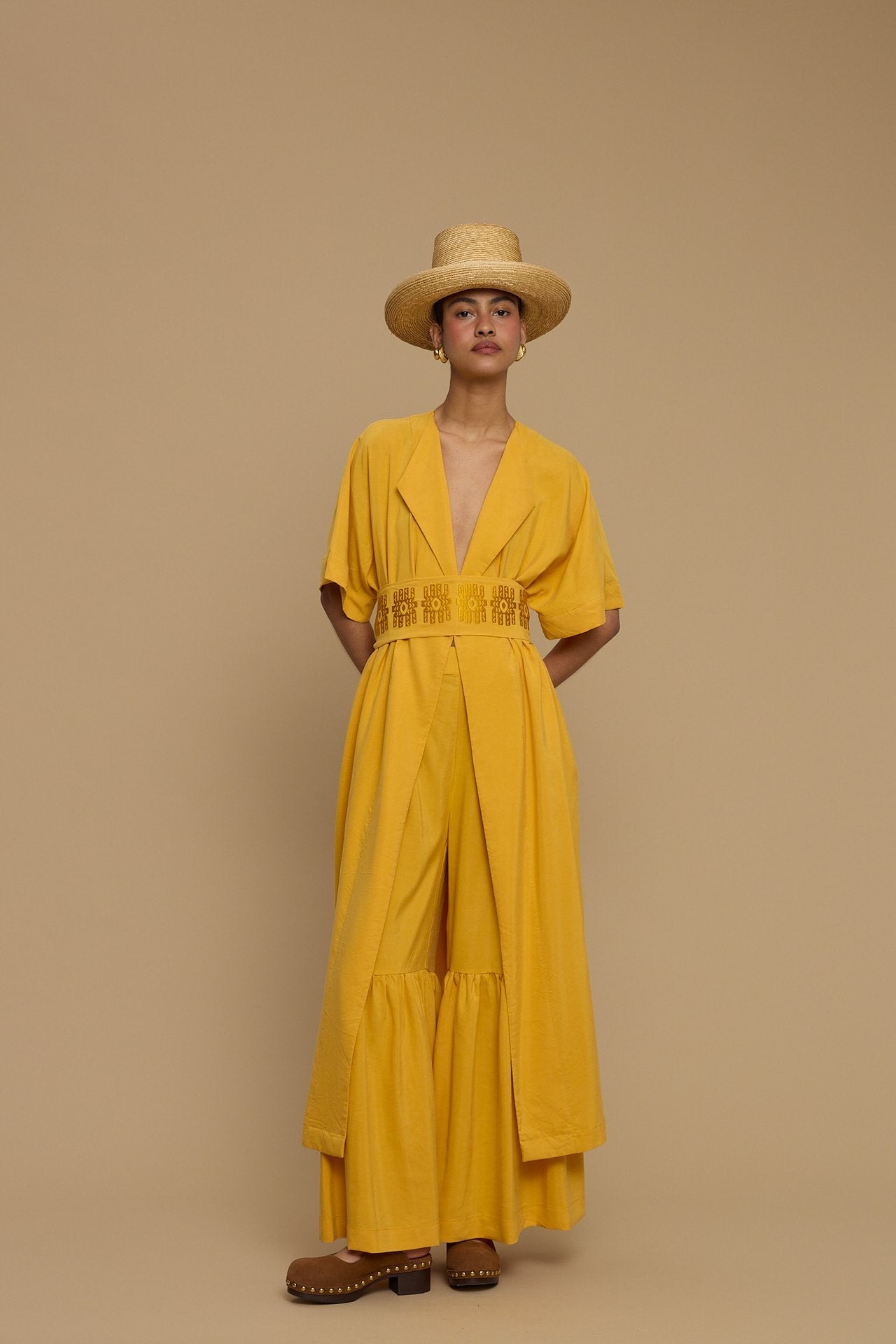 KIMONO MAXI HERAKLEIA (MUSTARD)