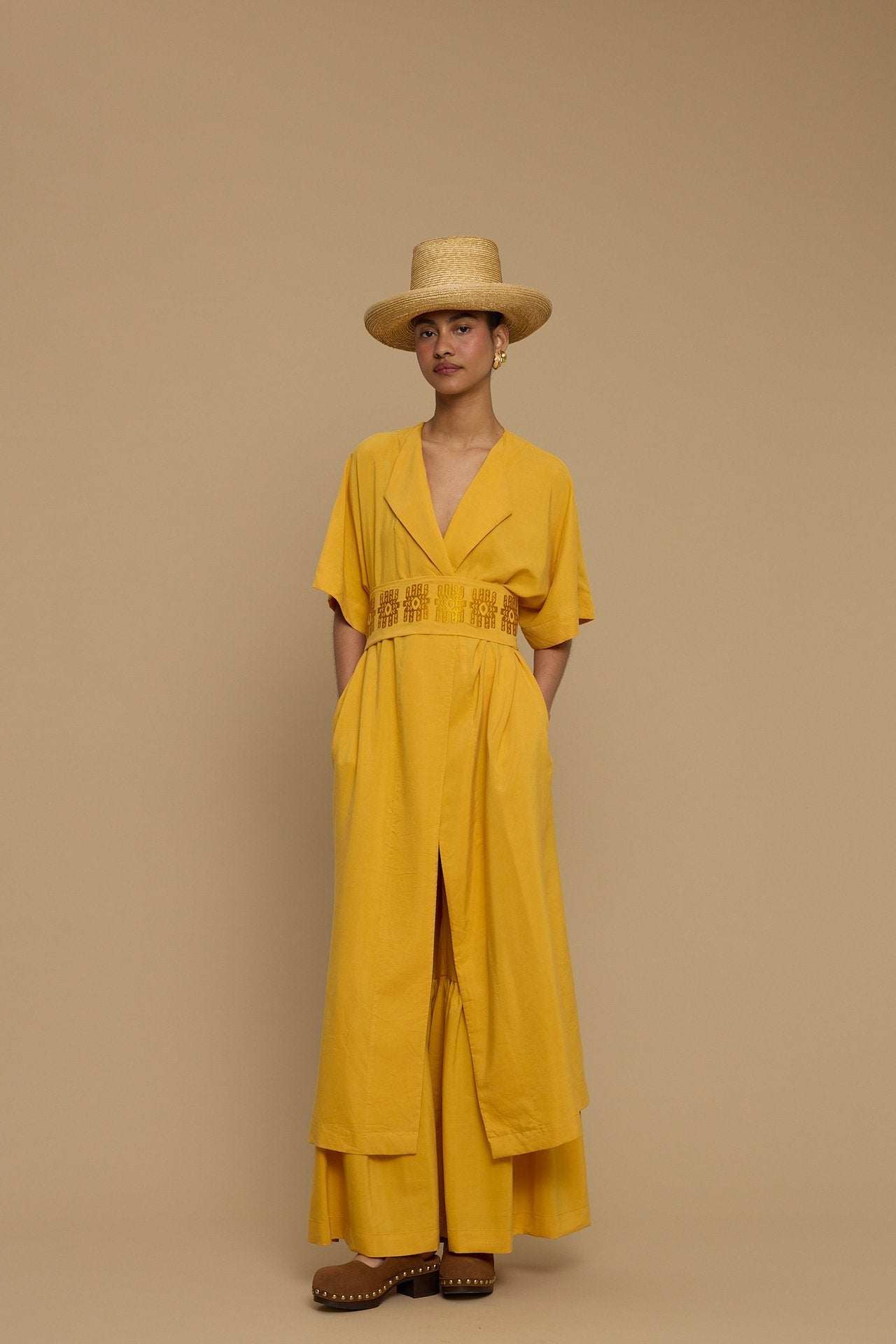 KIMONO MAXI HERAKLEIA (MUSTARD)