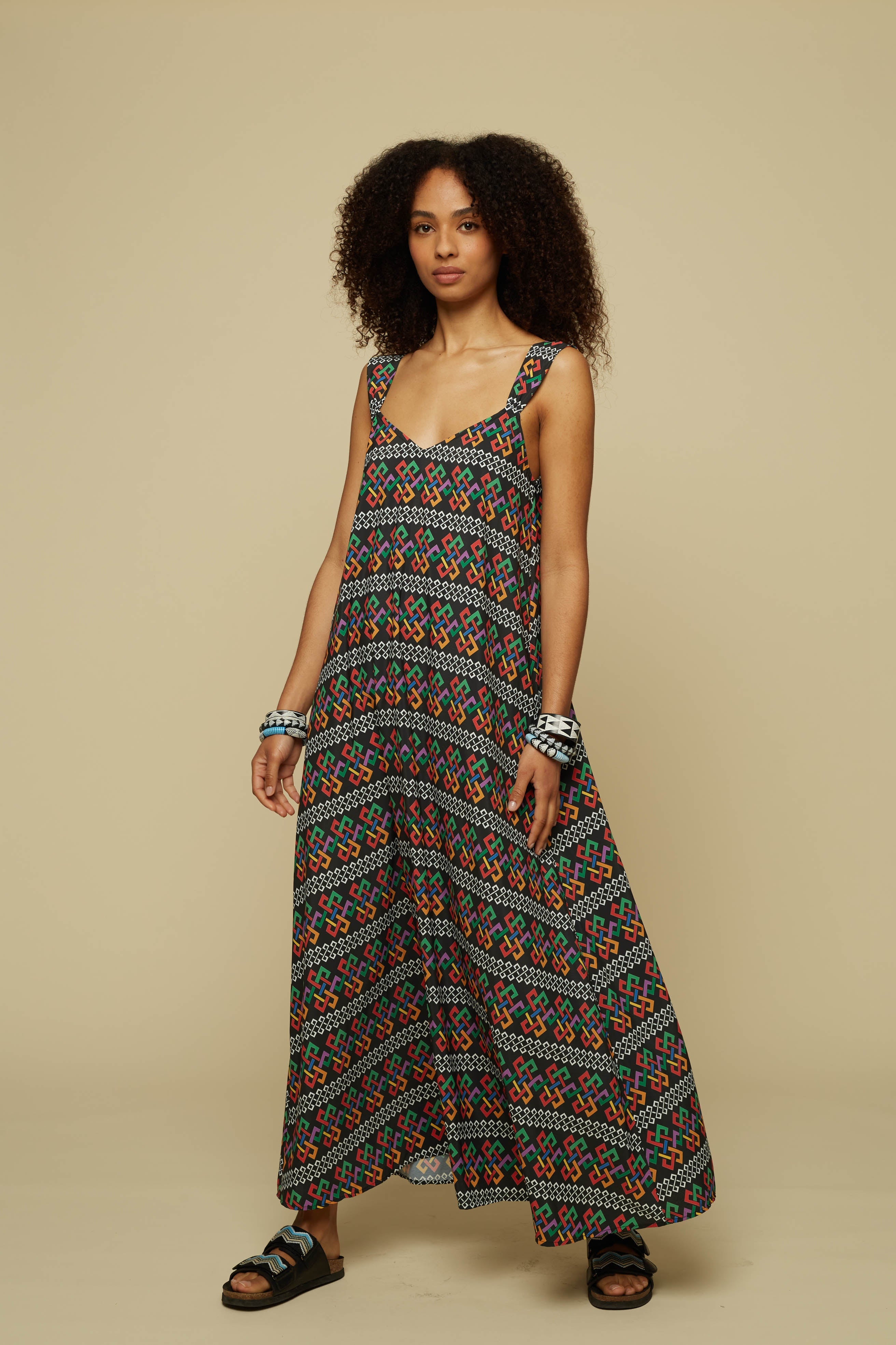 EPOS MAXI DRESS (Chain Print Black)