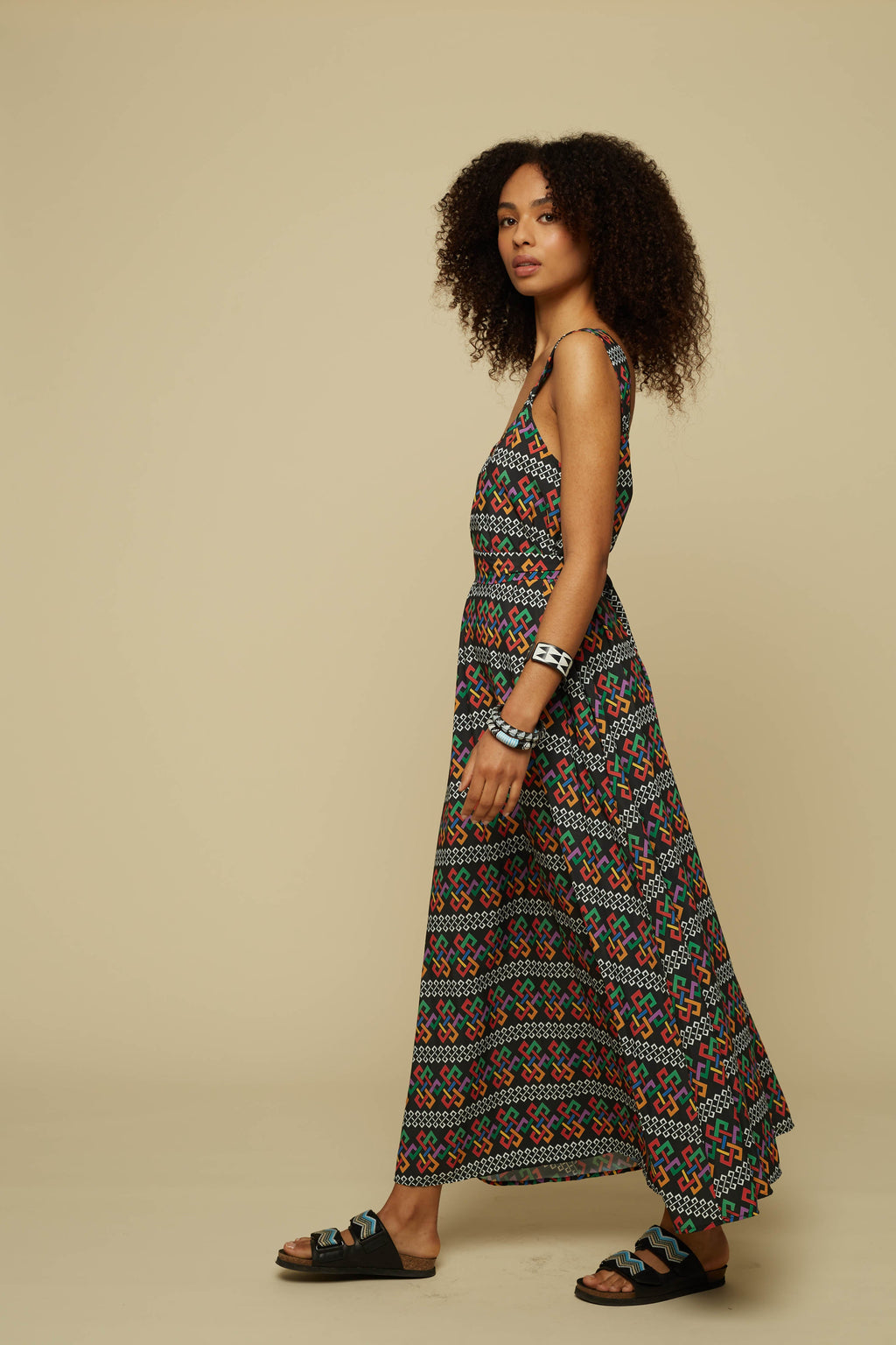 EPOS MAXI DRESS (Chain Print Black)