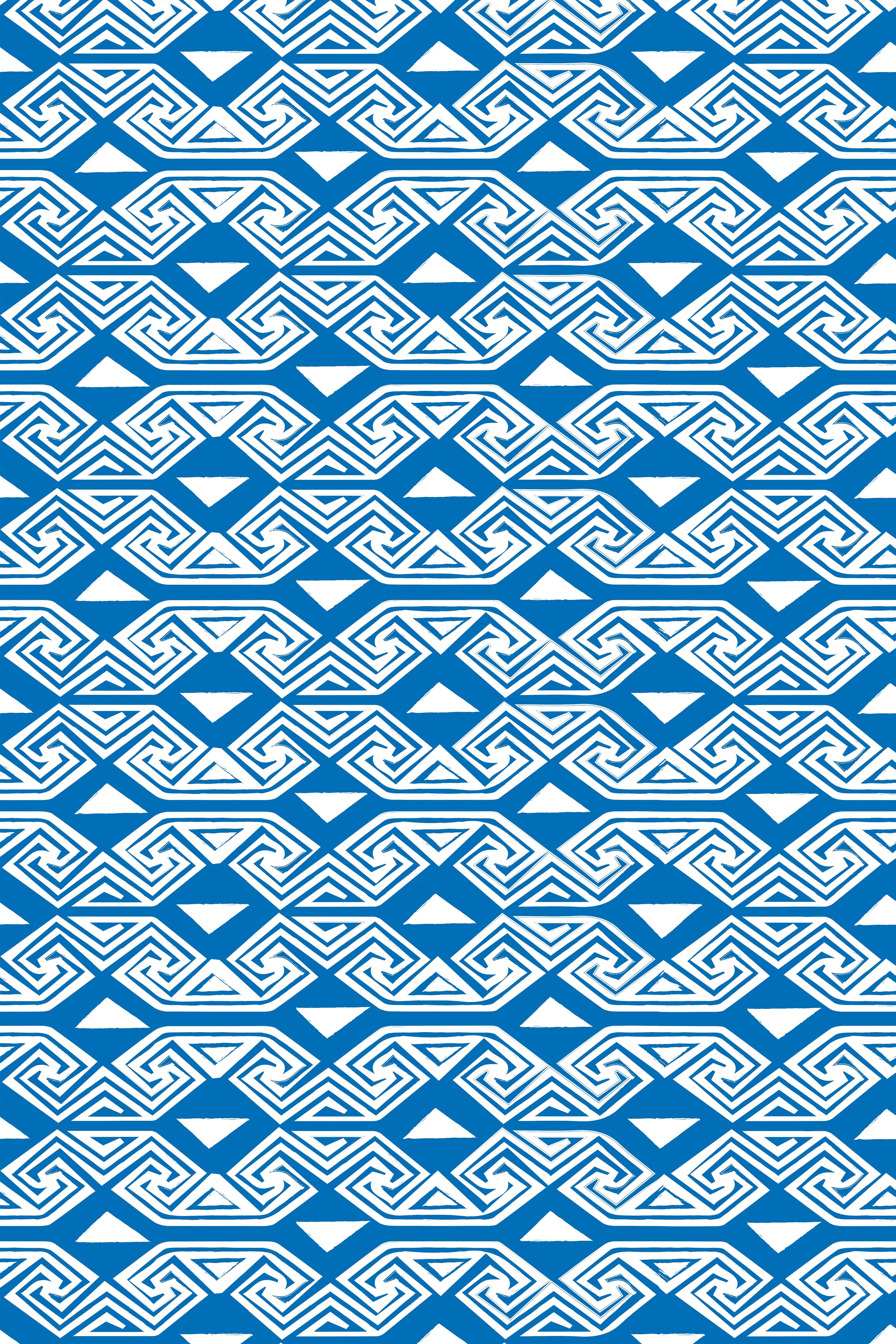 EPOS MAXI DRESS (Blue Chain&Triangles)