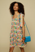 FORMA MINI DRESS (Pink Abstract Labyrinth)