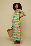 FORMA MAXI DRESS (Beige Abstract Labyrinth)