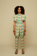 ANATHEMA OVERCOAT (BEIGE ABSTRACT LABYRINTH PRINT)