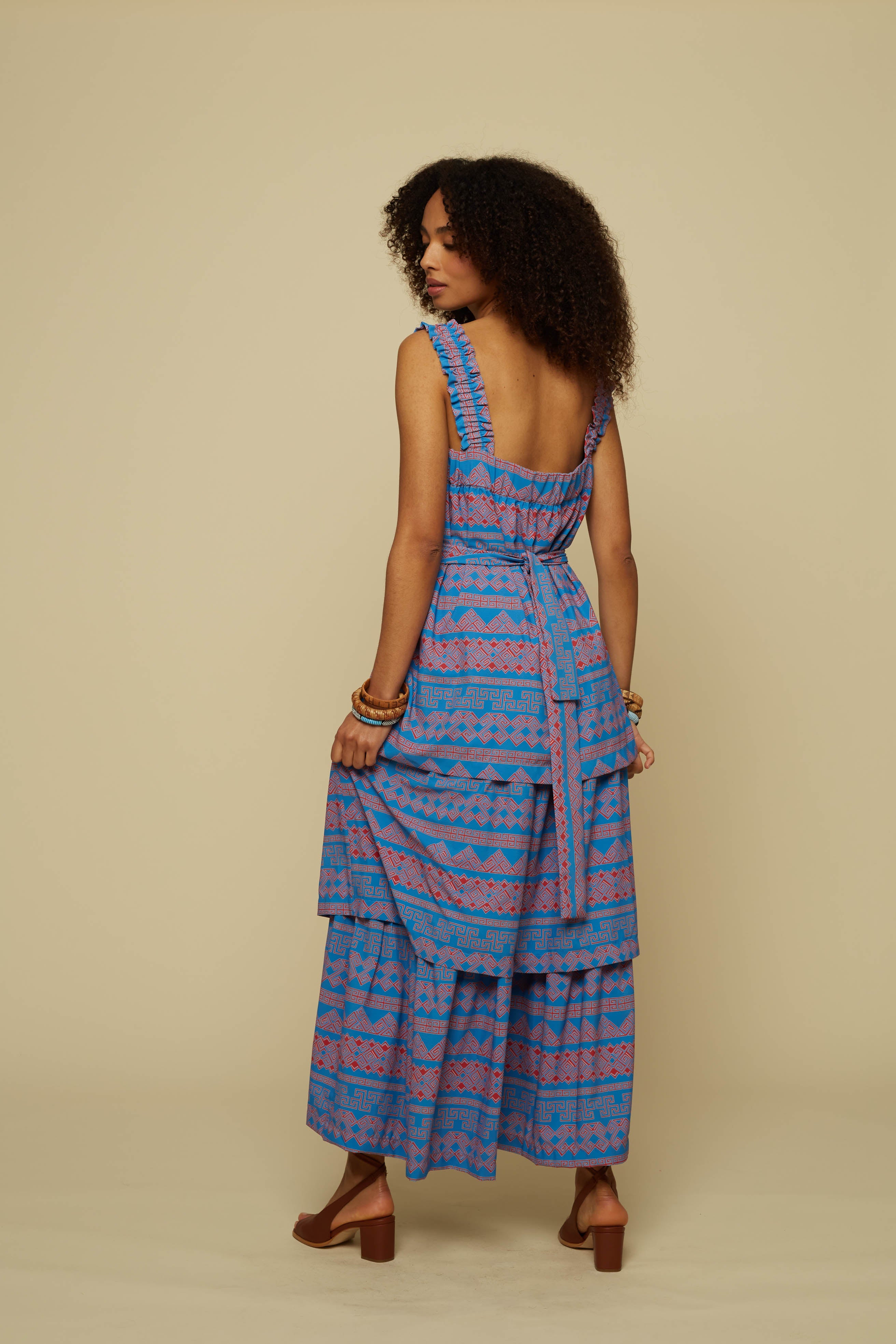 KYKLOS MAXI DRESS (BLUE JEWELLERY PRINT)