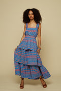 KYKLOS MAXI DRESS (BLUE JEWELLERY PRINT)