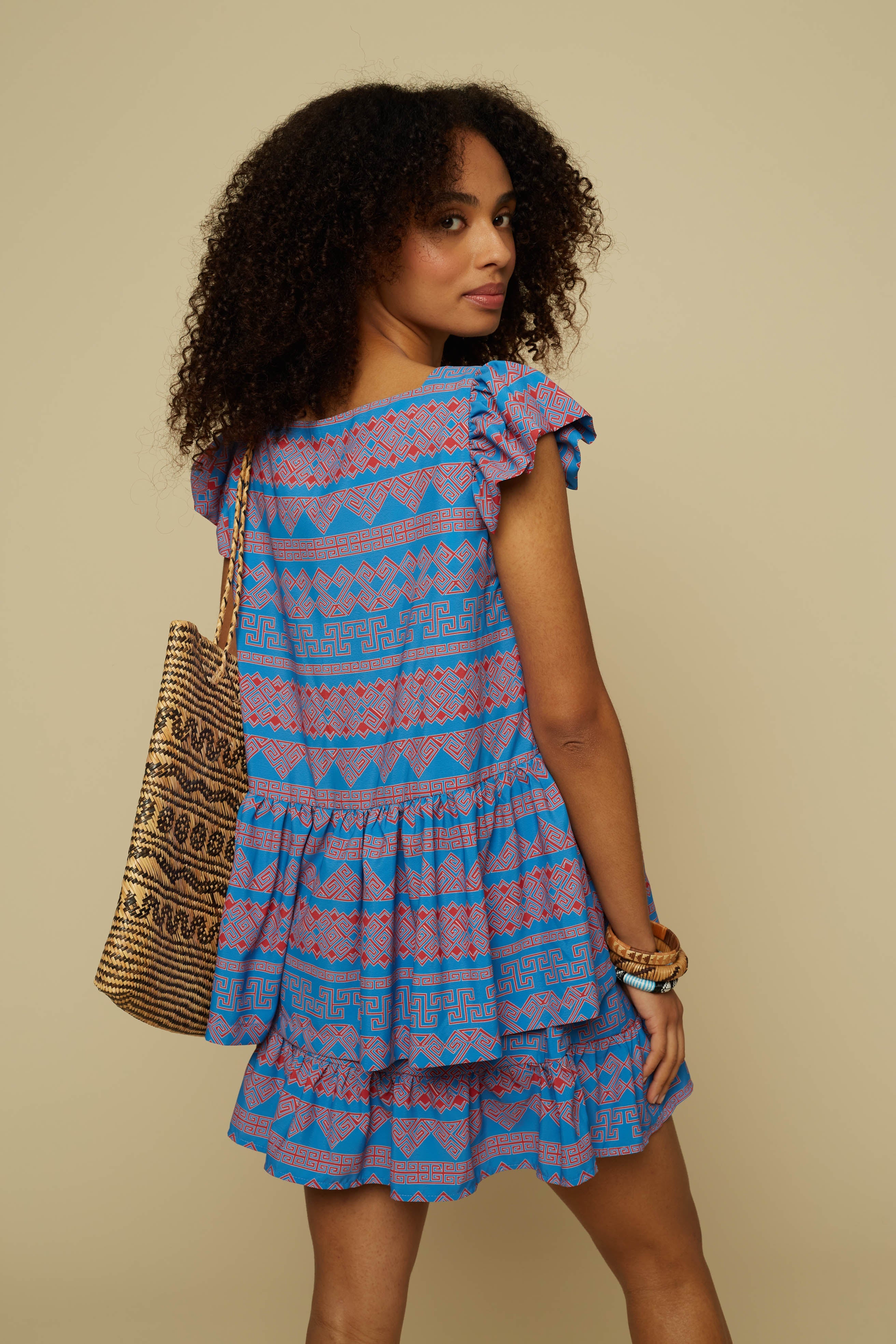 KYKLOS TOP (BLUE JEWELLERY PRINT)