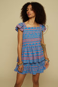 KYKLOS TOP (BLUE JEWELLERY PRINT)