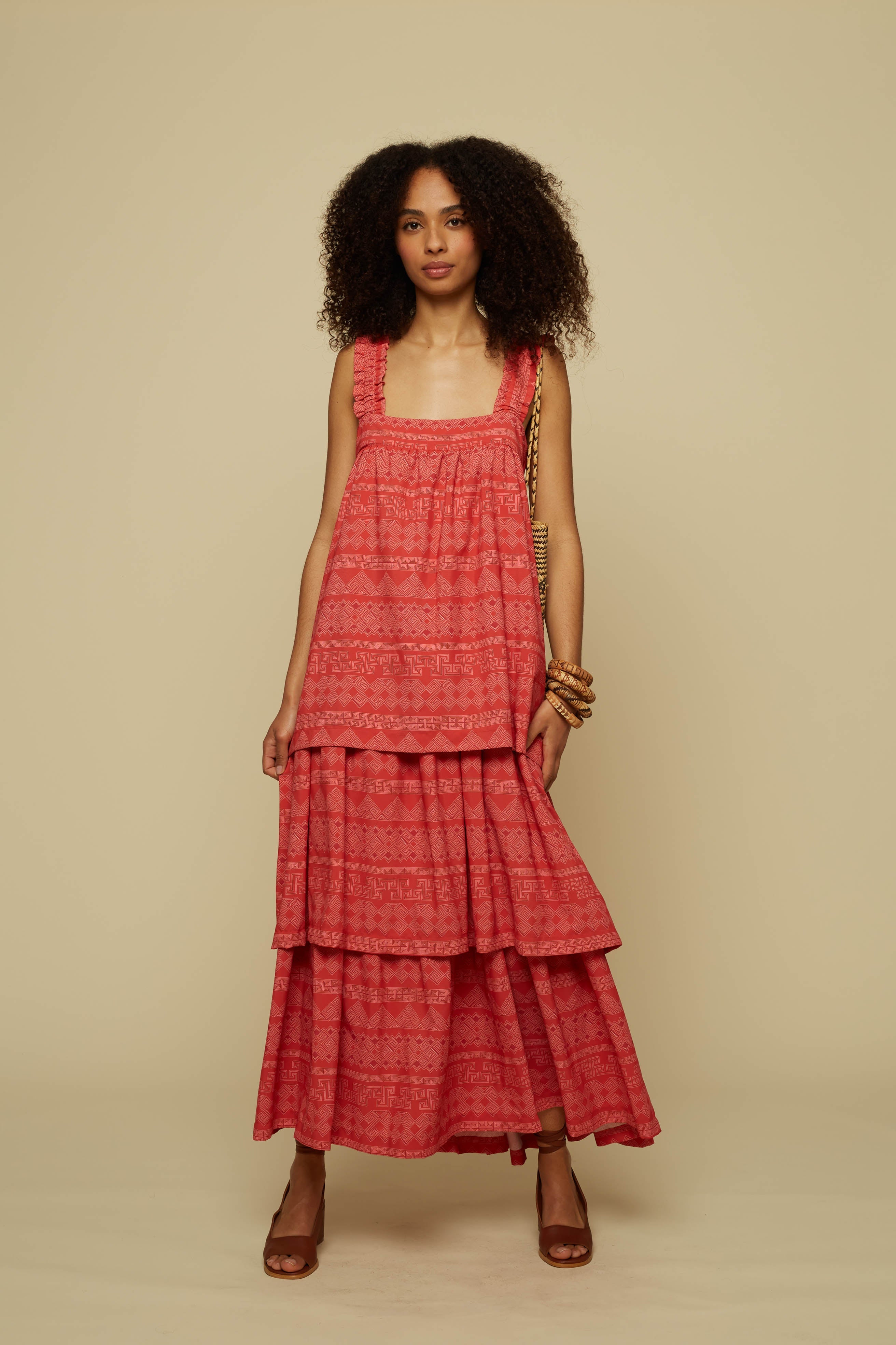 KYKLOS MAXI DRESS (RED JEWELLERY PRINT)