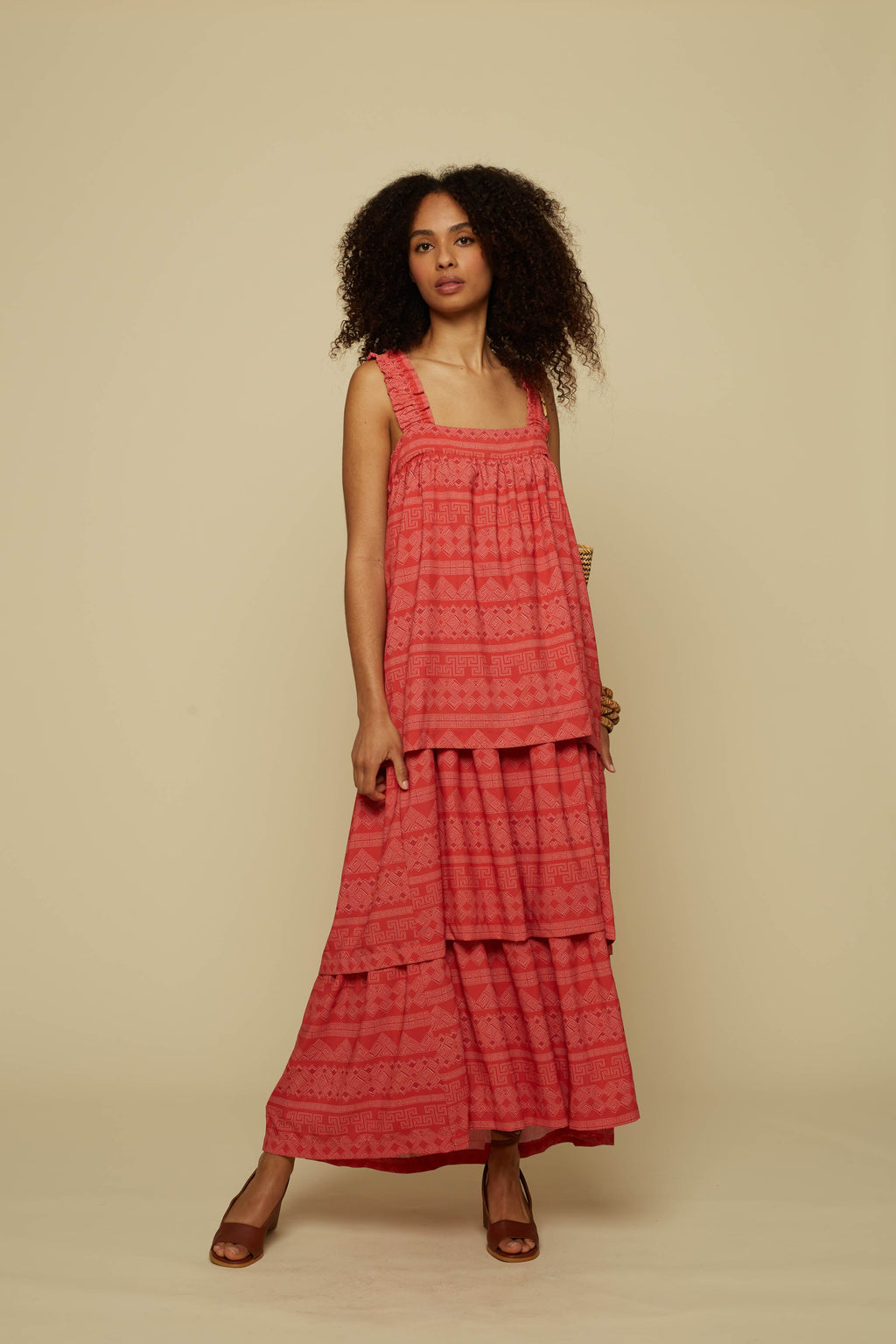 KYKLOS MAXI DRESS (RED JEWELLERY PRINT)