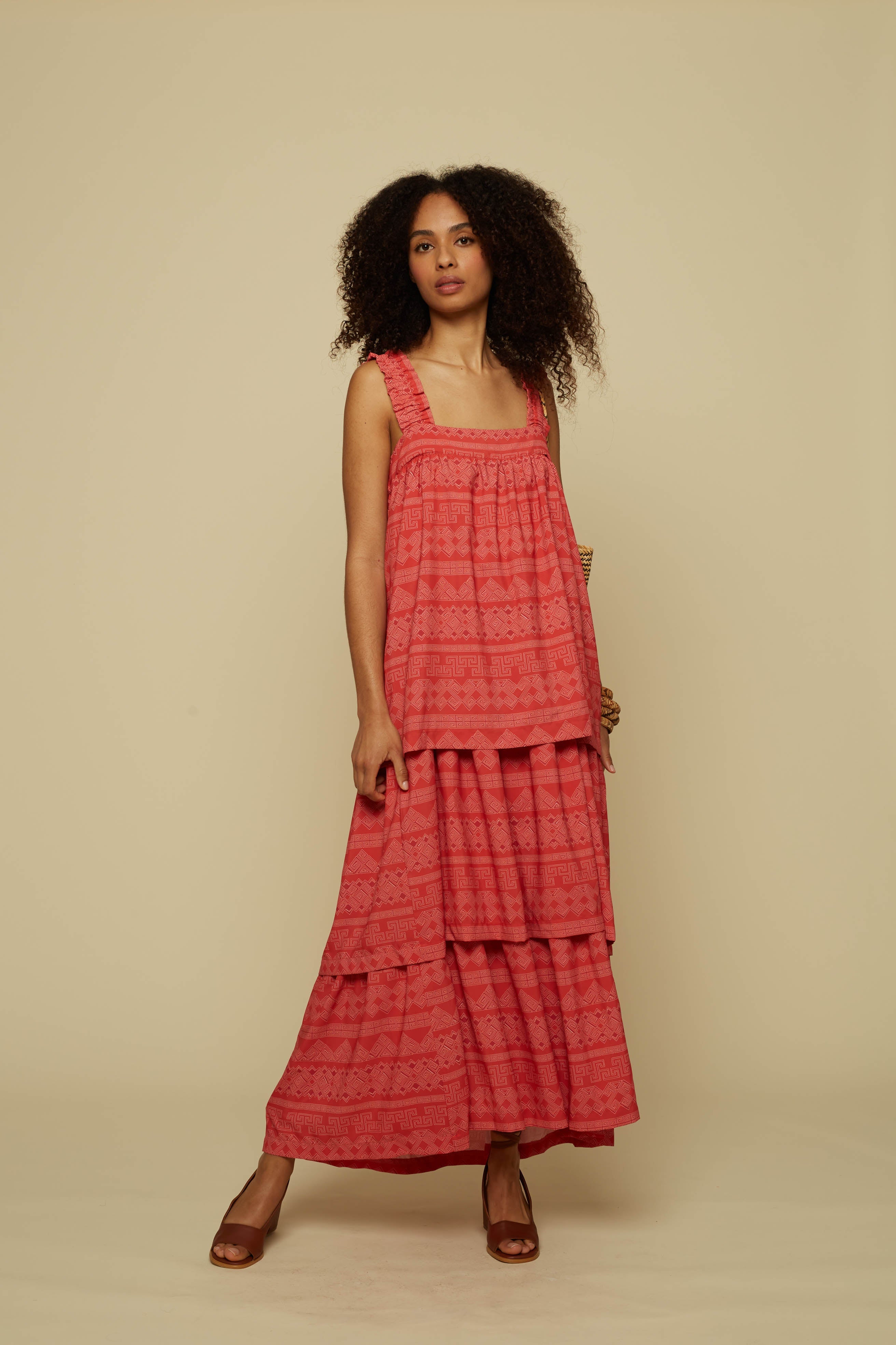 KYKLOS MAXI DRESS (RED JEWELLERY PRINT)