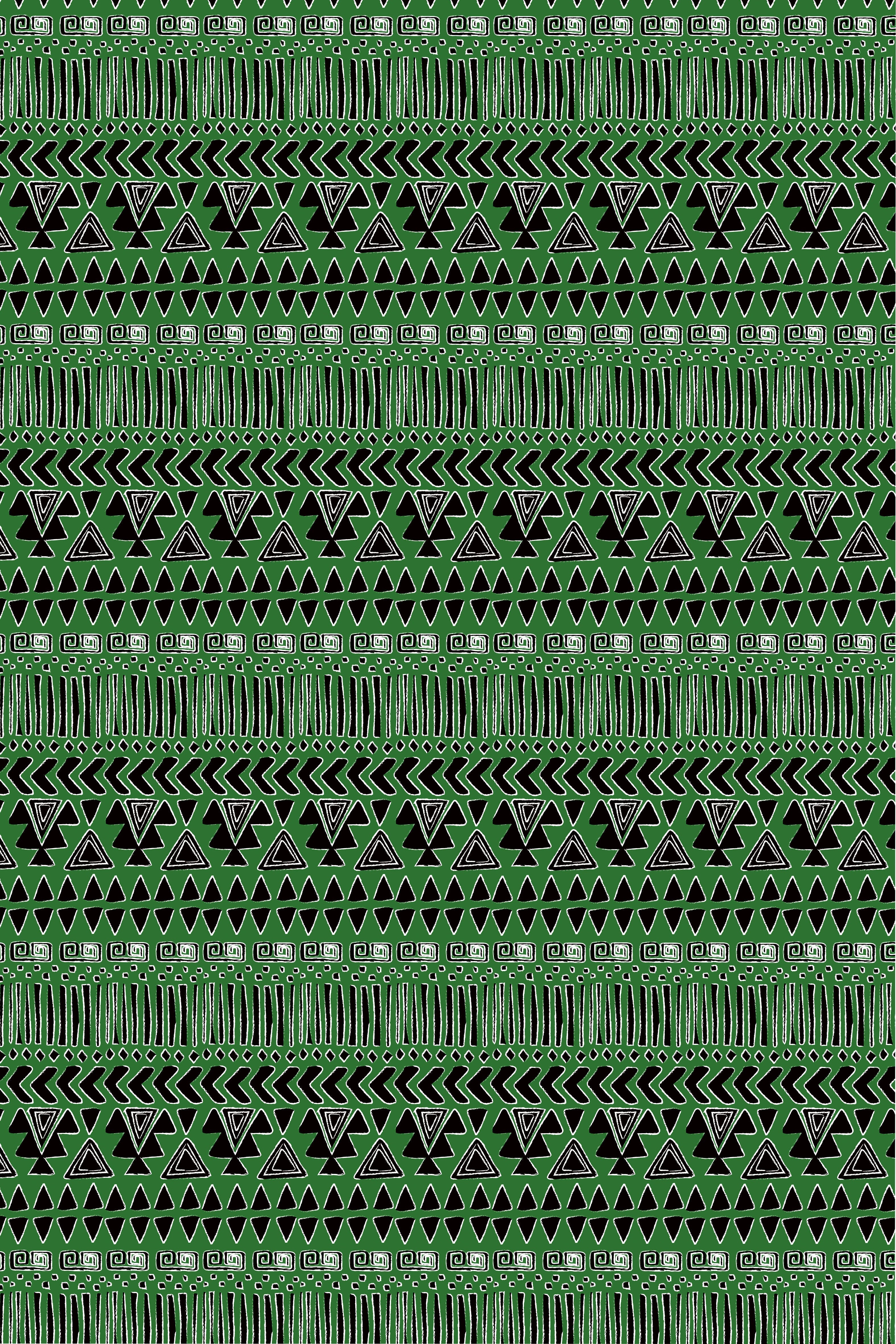 HOMER MAXI DRESS (GREEN ABSTRACT GEOMETRY PRINT)