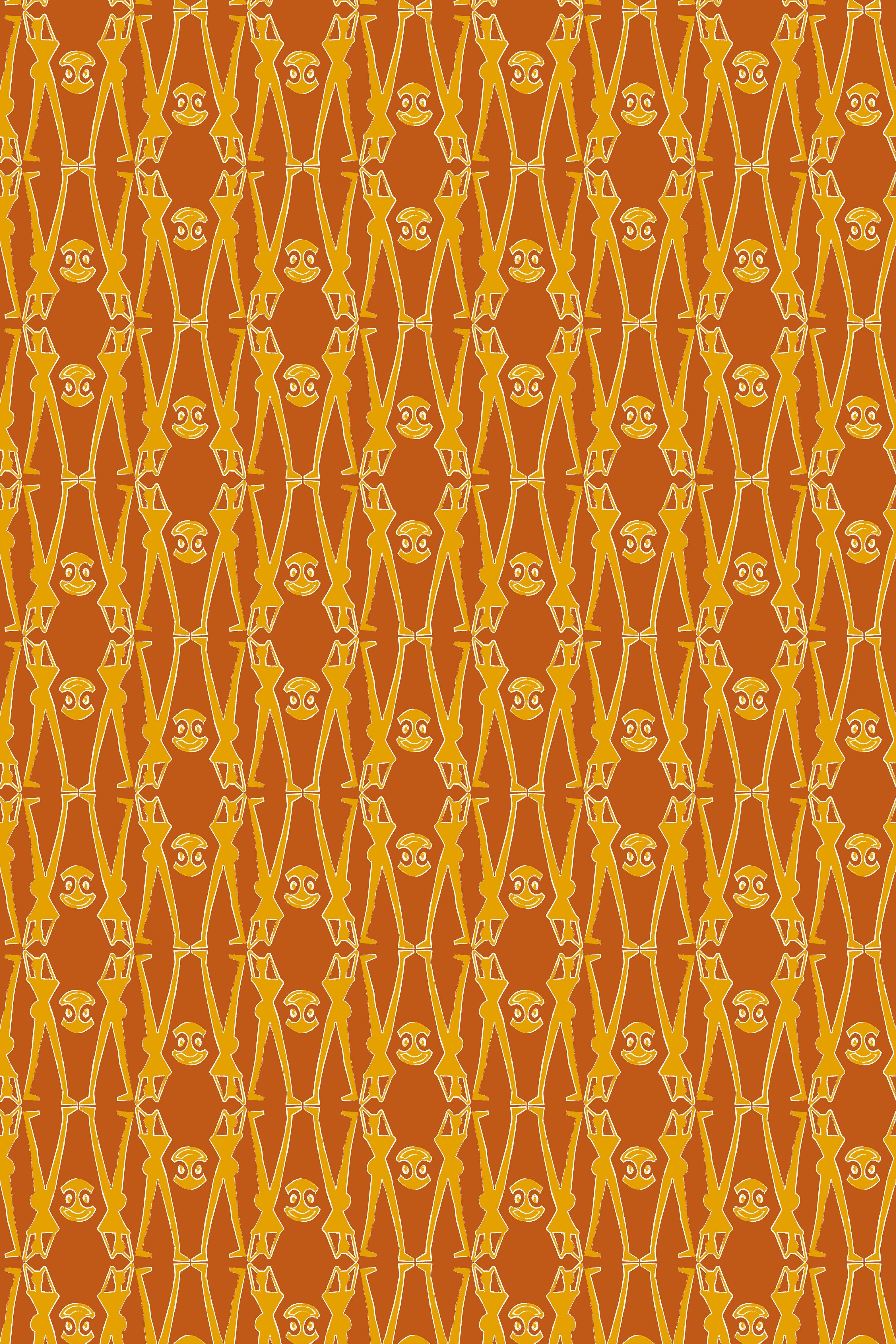 EPOS TOP (BROWN GEO PEOPLE PRINT)