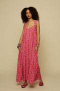 EPOS MAXI DRESS (Pink Geo People)