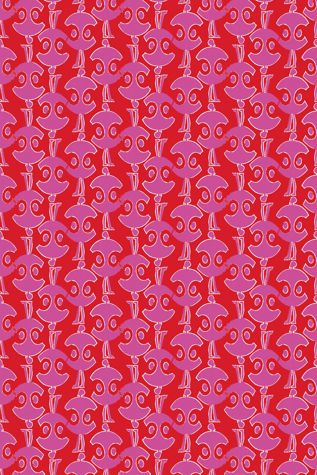 TECTON MINI SKIRT (PINK GEO PEOPLE PRINT)