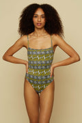 ANATHEMA ONE PIECE  (GREEN JEWELLERY&HORSES PRINT)