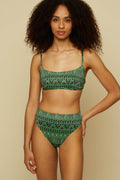 HOMER BIKINI (GREEN ABSTRACT GEOMETRY PRINT)