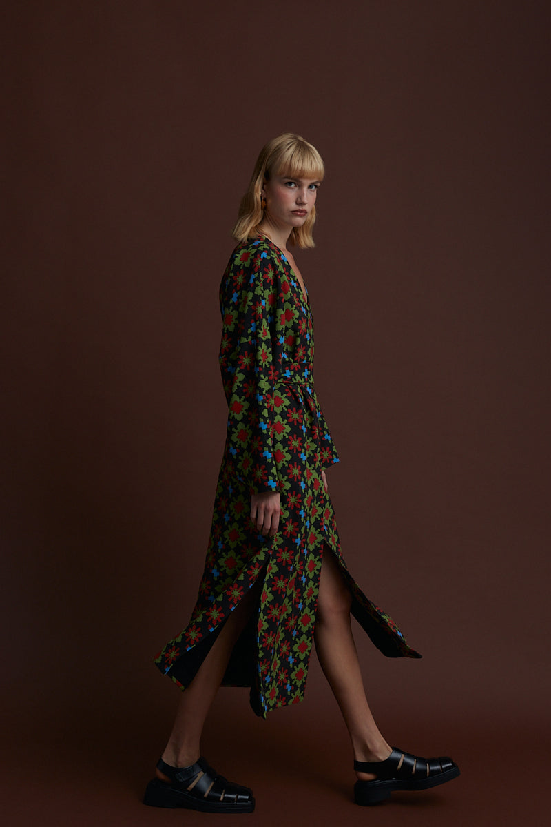 PRESPES KIMONO/DRESS (KOSOULA BLACK PRINT)