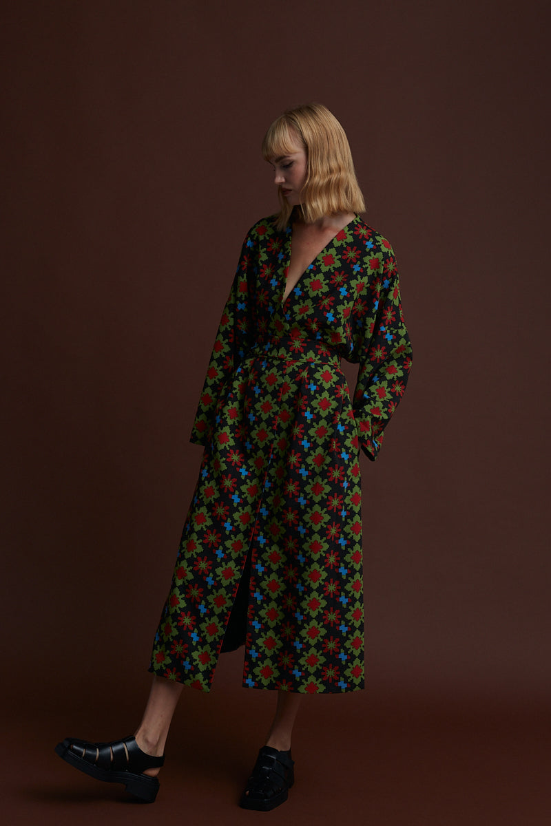 PRESPES KIMONO/DRESS (KOSOULA BLACK PRINT)