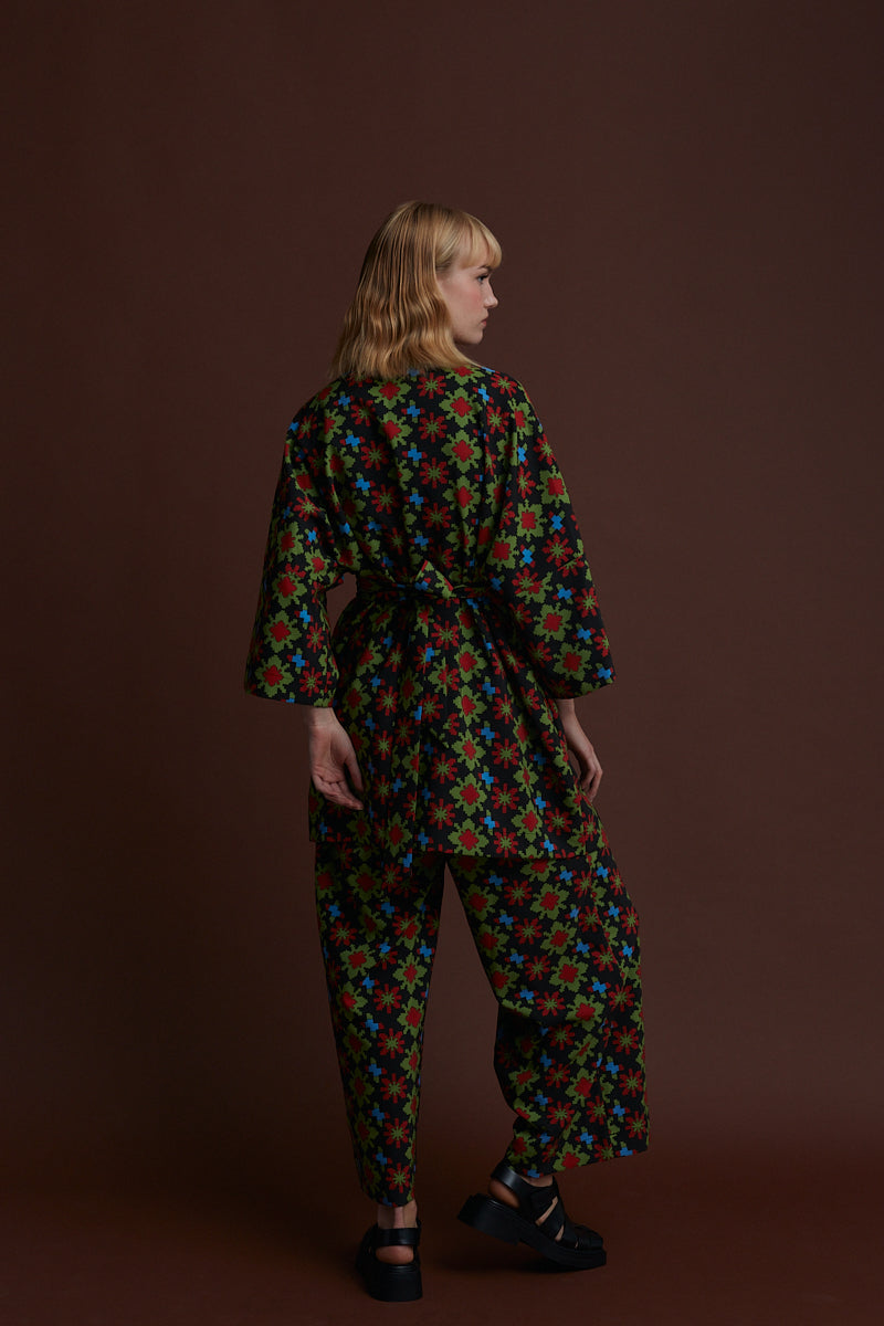ALIAKMONAS KIMONO/DRESS (KOSOULA BLACK PRINT)