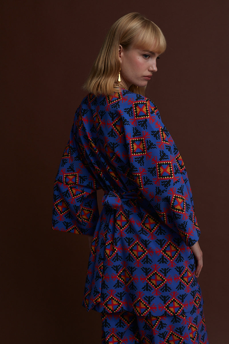 ALIAKMONAS KIMONO/DRESS (LECHOVO BLUE PRINT)