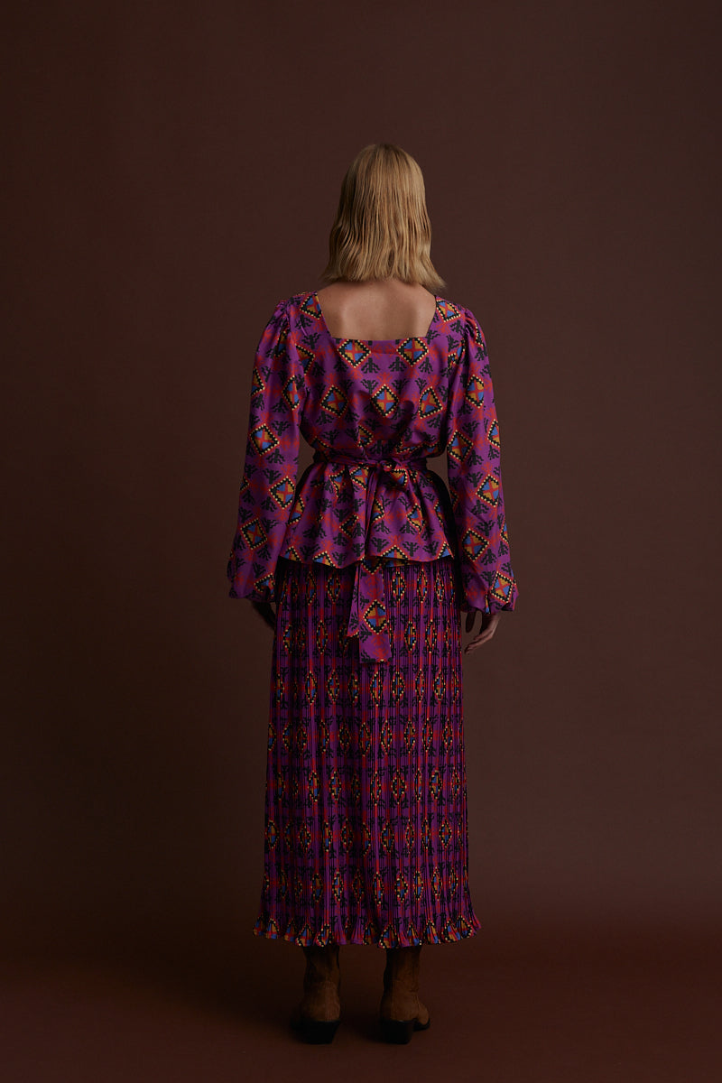 NYMFAIO TOP (LECHOVO MAUVE PRINT)