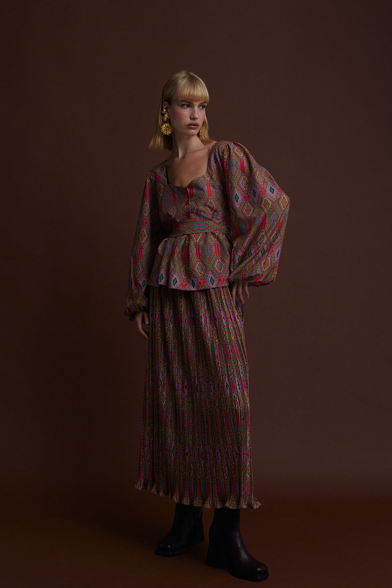 NYMFAIO TOP (FOUTA RED PRINT)