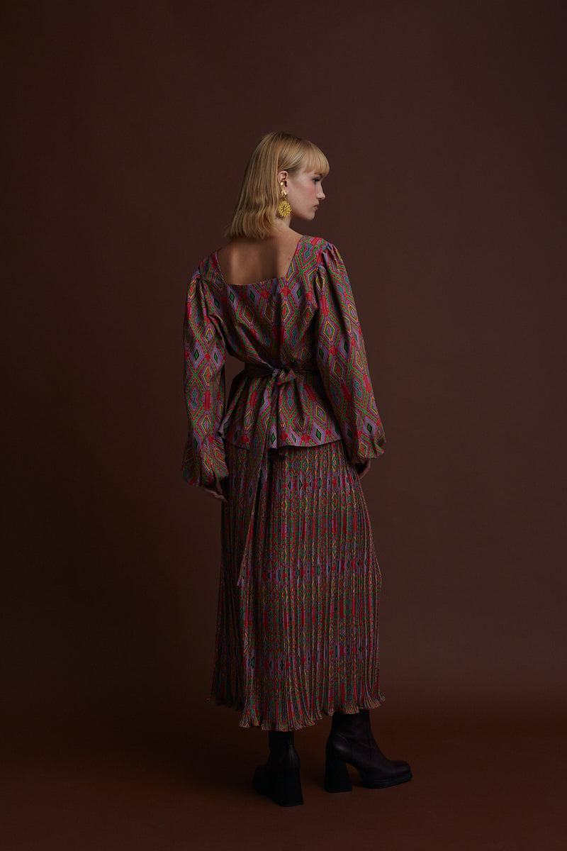 NYMFAIO TOP (FOUTA RED PRINT)