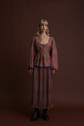 VASILITSA MAXI SKIRT (FOUTA RED PRINT)