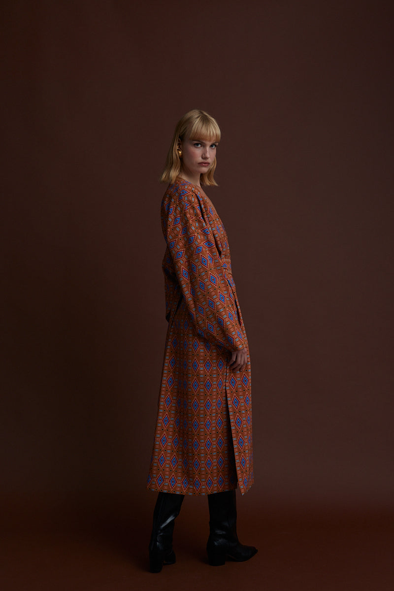 PRESPES KIMONO/DRESS (SARENA BROWN PRINT)