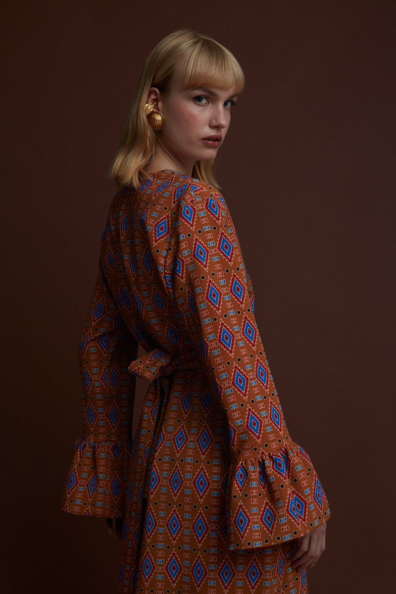 VEGORITIDA MAXI DRESS (SARENA BROWN PRINT)